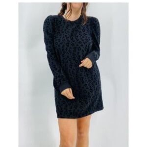 Z Supply | Dresses | Z Supply S Black Leopard Puff Sleeve.. size S